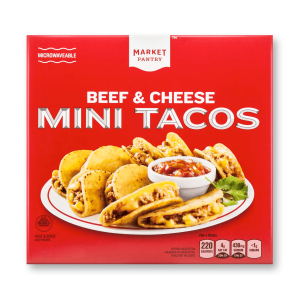 มินิทาโก้เนื้อและชีสแช่แข็ง