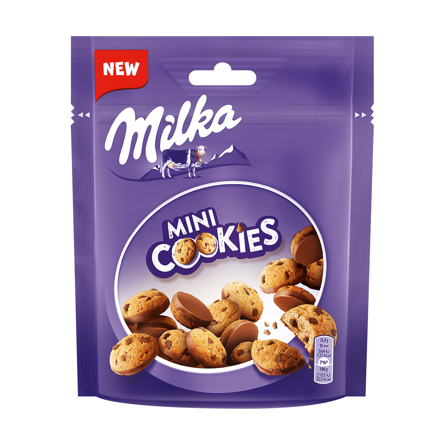 มินิคุกกี้ MILKA เคลือบช็อกโกแลตนม, 100 กรัม