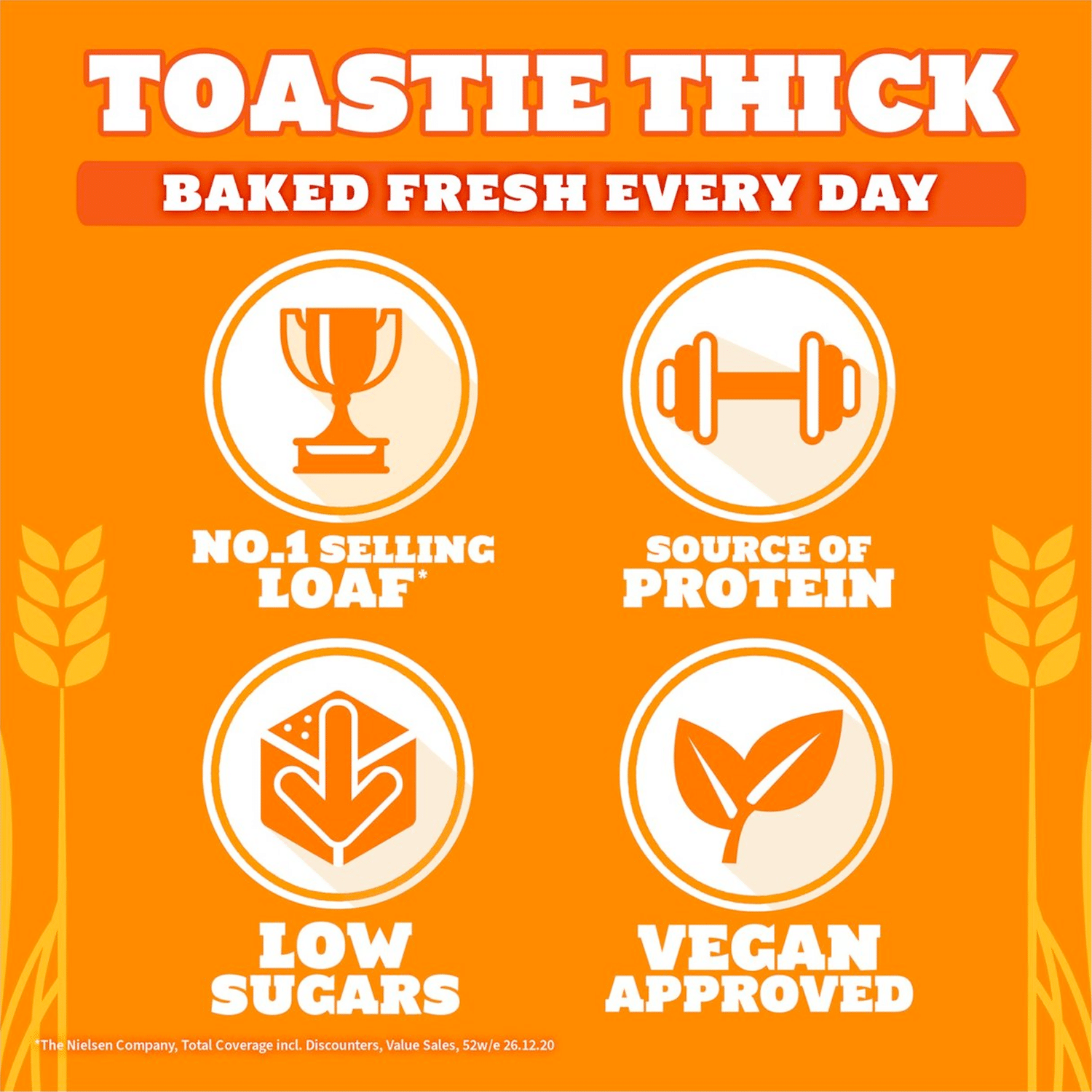 ขนมปังขาวสไลด์หนา Warburtons Toastie - Image 2